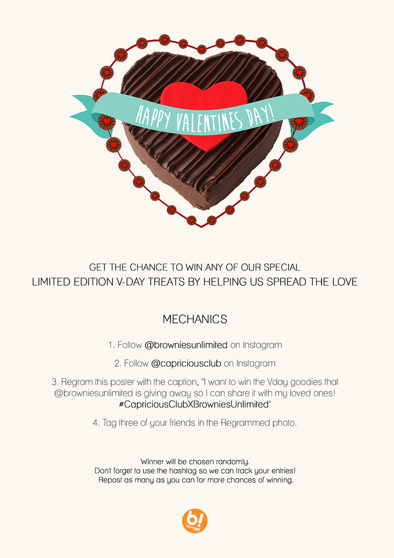 brownies valentine's giveaway poster