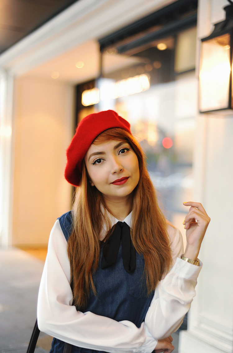 red beret outfit